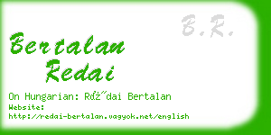 bertalan redai business card